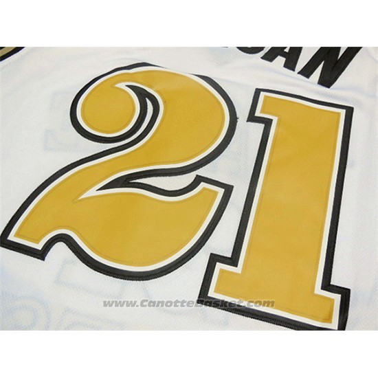 Maglia NCAA Wake Forest Demon Deacons Tim Duncan #21 Bianco
